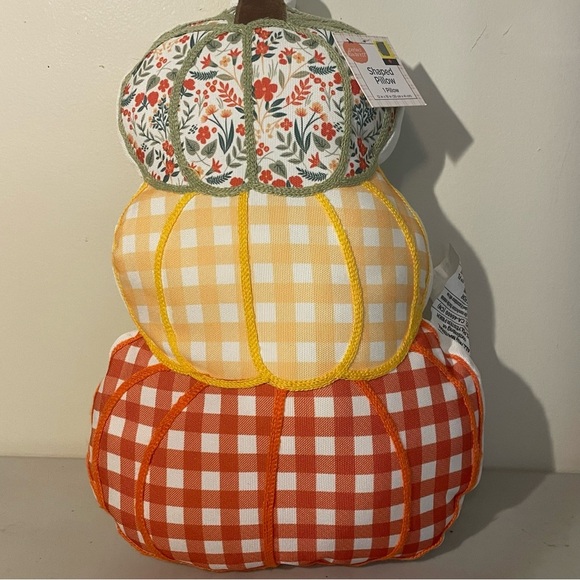 Stacked Fabric Pumpkins Decor Halloween/fall/thanksgiving 12inX16in - Picture 2 of 7